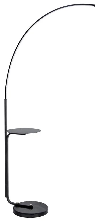 LED Stojacia lampa so stolíkom LED/20W/230V 3000-6500K čierna