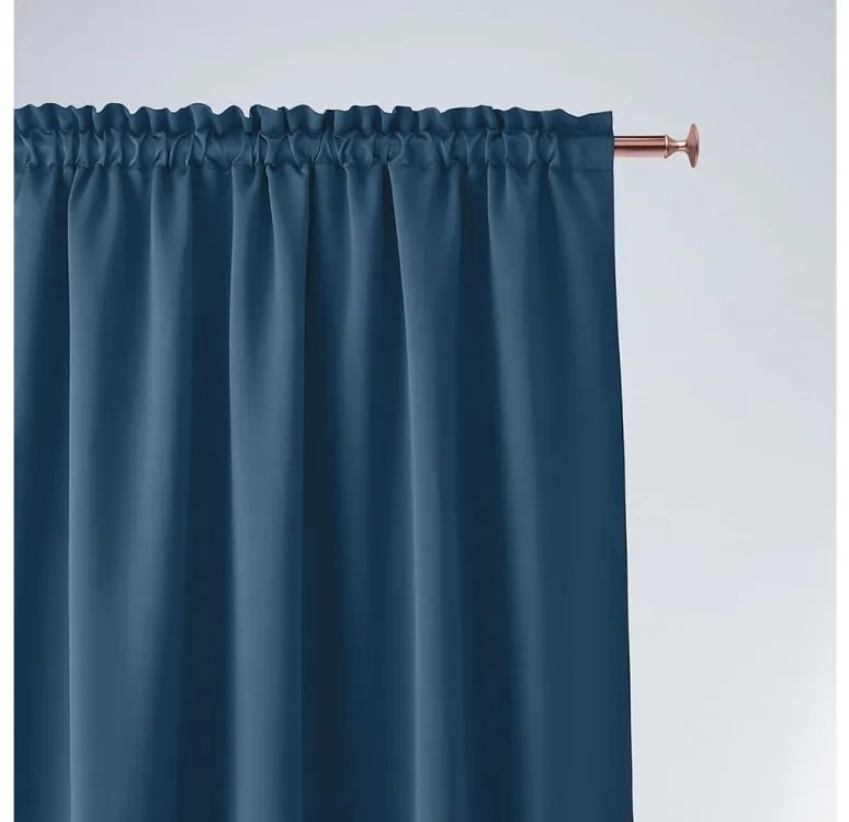 Jednofarebný záves tmavo modrej farby dark blue 140 x 260 cm