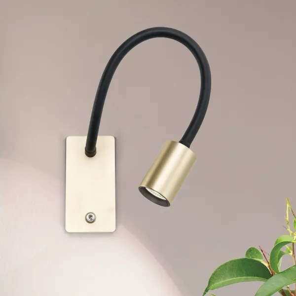 Orion WA 2-1342 - LED Flexibilná nástenná lampička KURT LED/5W/230V zlatá