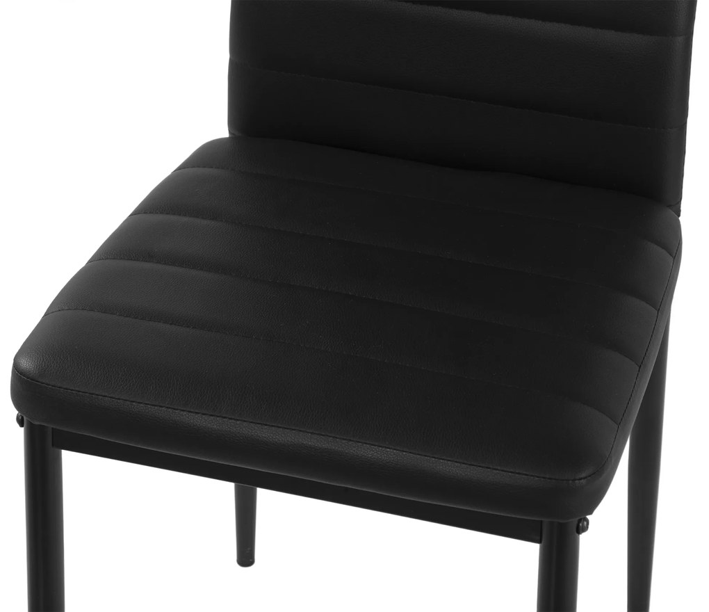 Noela Jedálenská stolička z umelej kože TINO čierna