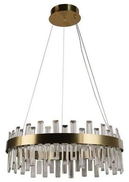 LED Stmievateľný krištáľový luster na lanku LED/80W/230V + diaľkové ovládanie