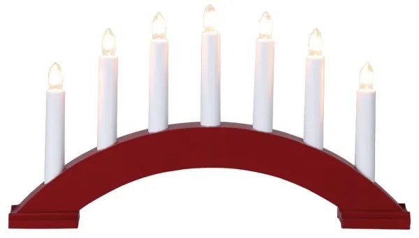 Eglo 410446 - Vianočný svietnik BEA 7xE10/3W/230V červená