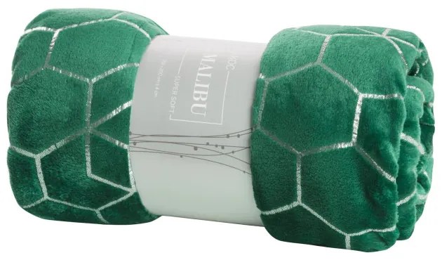 Deka MALIBU tmavozelená / strieborná