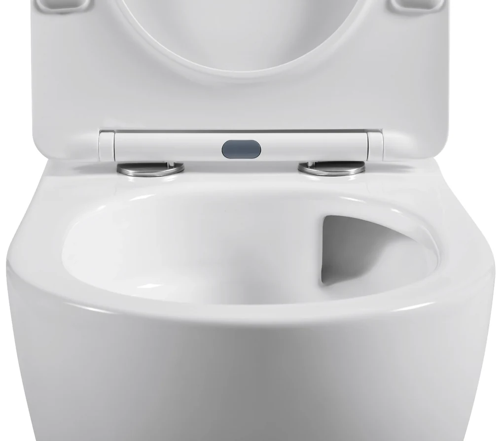 Cerano Cesso, závesná WC misa Vortex + UF sedátko - biela lesklá - 49x36 cm, CER-CER-476678