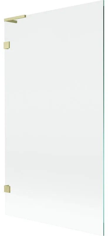 Mexen, Mexen Lunar L 1-krídlová vaňová zástena 100 x 150 cm, transparentná, brúsené zlato - 897L-100-000-55-00