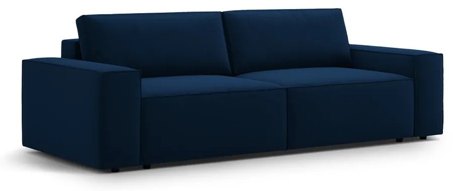 Tmavomodrá zamatová rozkladacia/s úložným priestorom pohovka 247 cm Jodie – Micadoni