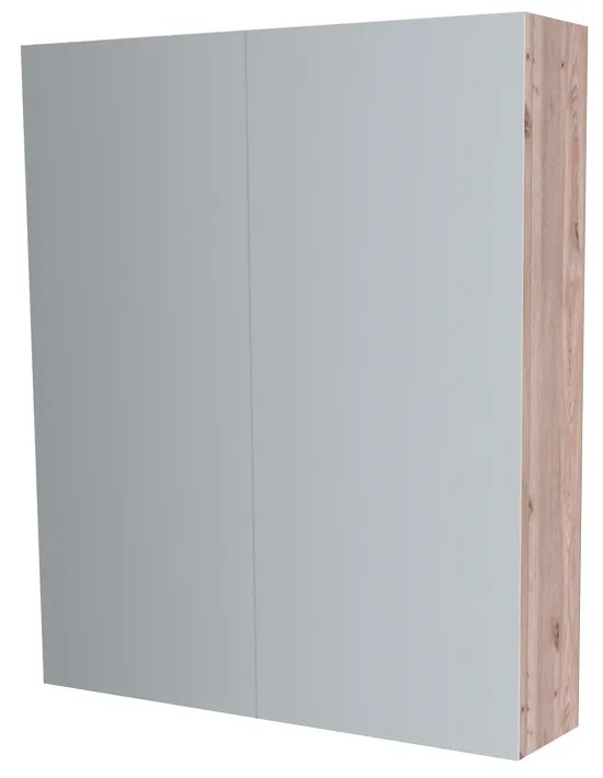 Mereo, Mereo Kúpeľňová zrkadlová skrinka 60 cm, galerka, 2 x dvierka, Multidecor, Dub Nelson, MER-CN798G62DNLS