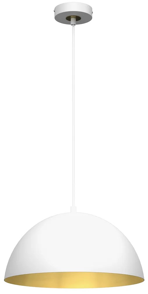 Závesné svietidlo Beta, 1x zlaté/biele kovové tienidlo, (fi 35cm), w