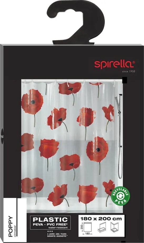 Sprchový záves 180x200 cm Poppy – Spirella