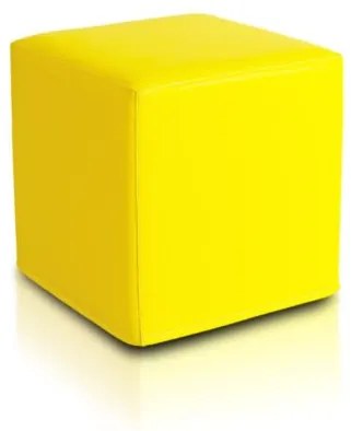 Sedací vak taburetka Block kocka žltá ekokoža TiaHome