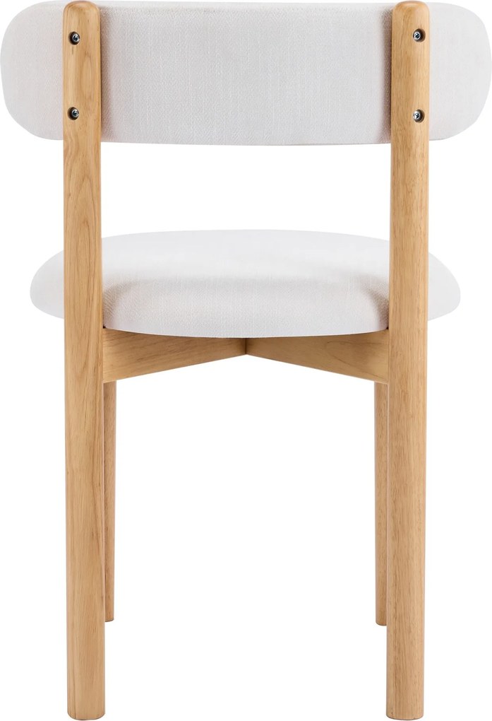 Jídelní židle Yoko z masivu krémová/hnědá