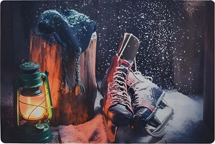 Vianočná rohožka so zimným zátiším 38 × 58 cm