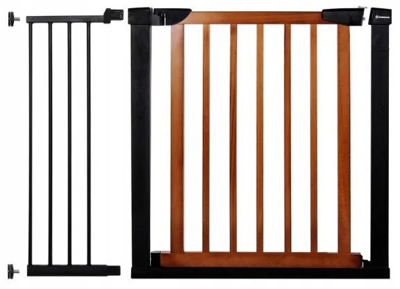 SPRINGOS Detská zábrana nastaviteľná 75-110 cm SPRINGOS BabyLock hnedá