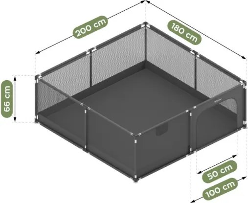 Detská ohrádka Cozy 28 grafitová