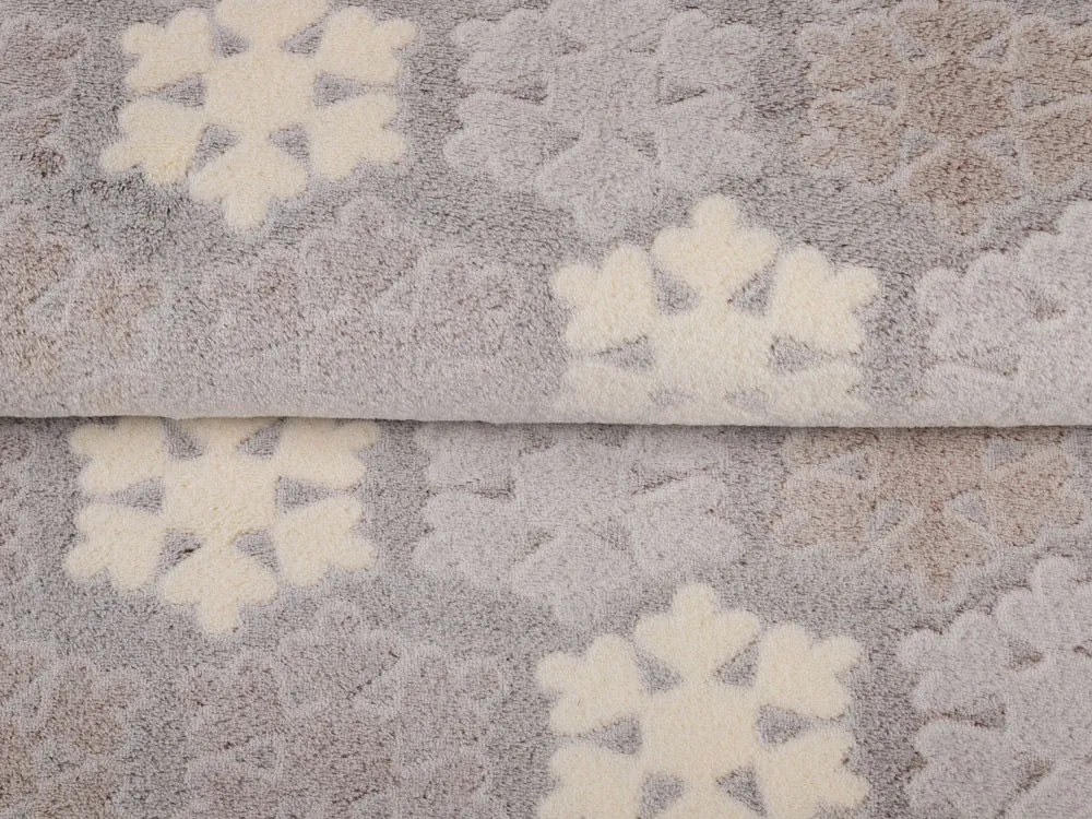 Biante Mikroplyšová deka MIP-034 Vločky na sivofialovom 100x150 cm
