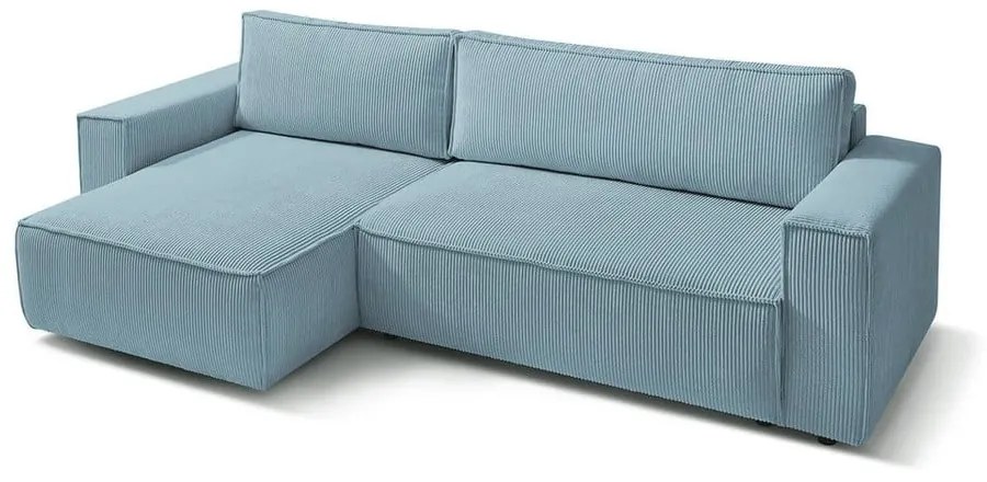 Menčestrová rozkladacia/s úložným priestorom rohová pohovka v mentolovej farbe Nihad – Bobochic Paris
