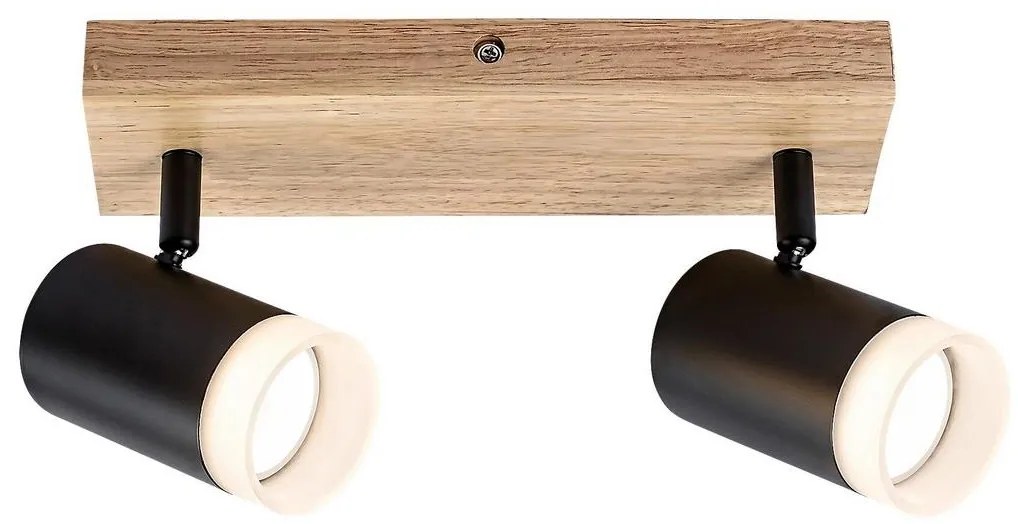 Rabalux 73122 - Stropné bodové svietidlo TORAS 2xGU10/5W/230V dub RL73122