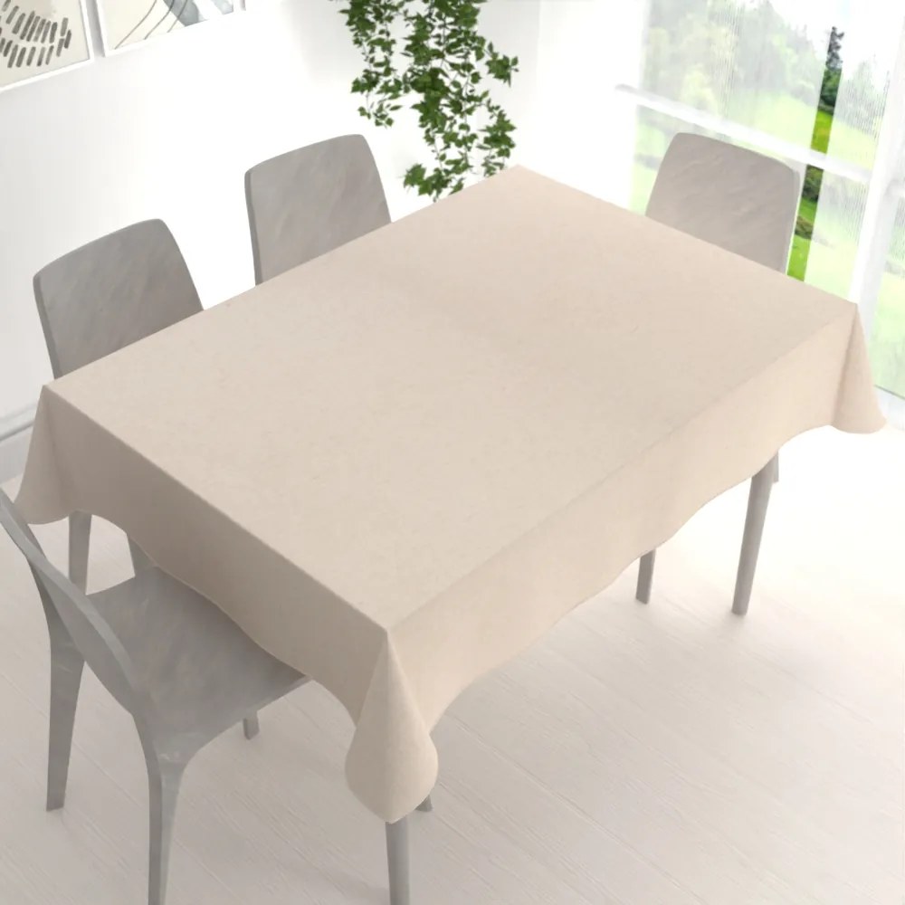 Biante Veľký dekoračný obdĺžnikový obrus PM-128 Prírodná režná 220x260 cm