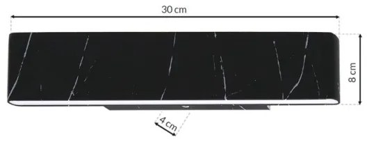 LED Nástenné svietidlo PIERCE LED/12W/230V 30 cm čierna
