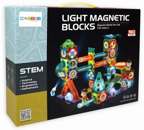 Magnetické bloky Sapphire Kids SK-54 svietiace v tme