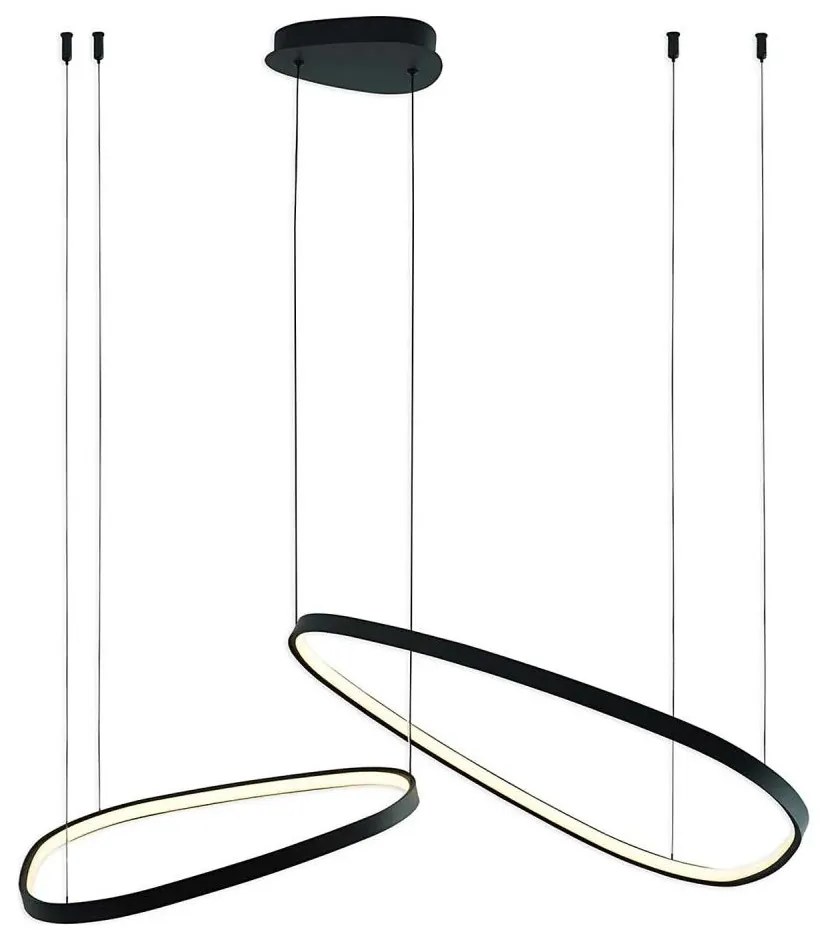 LED luster na lanku MICHELLE LED/48W/230V 4000K čierny