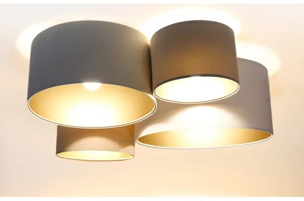 Stropné svietidlo SPACE 4xE27/60W/230V béžová/biela/zlatá