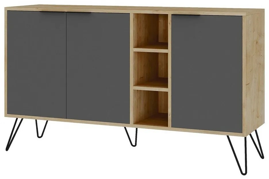 Skrinka Clara Oak and Anthracite