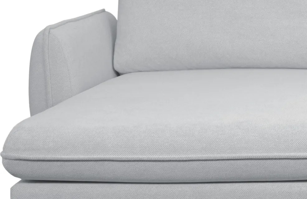 Rohová sedačka Salma svetlo šedá látka, univerzálna pravá/ľavá