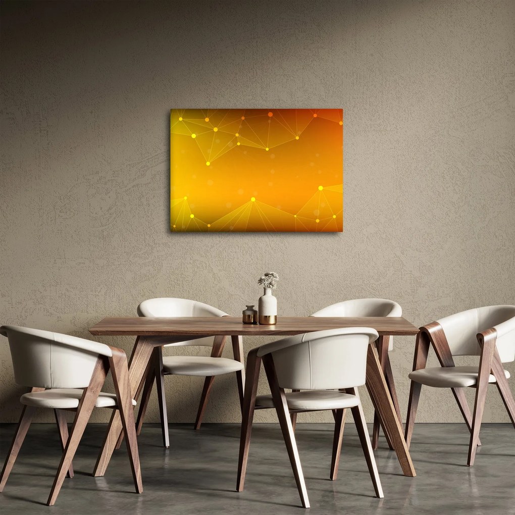 Abstraktný žltý obraz (70x50 cm)