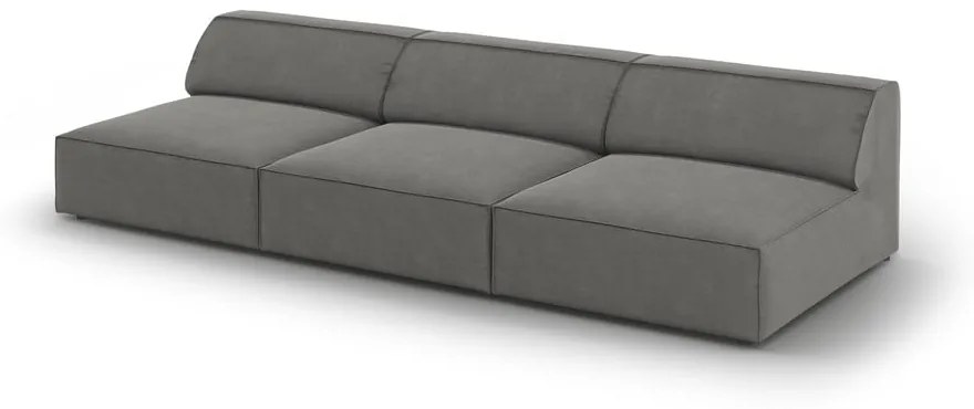 Sivá zamatová pohovka 240 cm Jodie – Micadoni Home