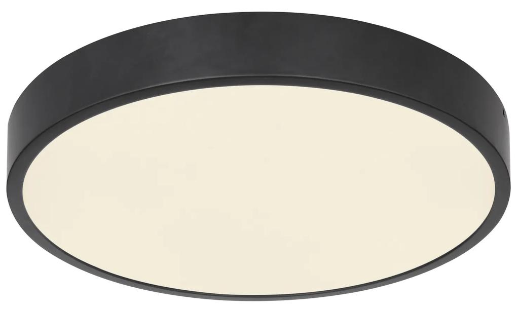 GLOBO Stropné LED prisadené osvetlenie LUCENA, 28W, denná biela, 220mm, guľaté, čierne