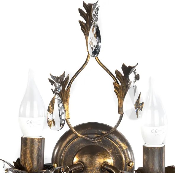 ONLI - Nástenné svietidlo TERESA 2xE14/6W/230V bronzová