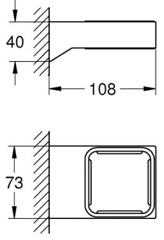 GROHE 40865000 - Držiak SELECTION CUBE lesklý chróm