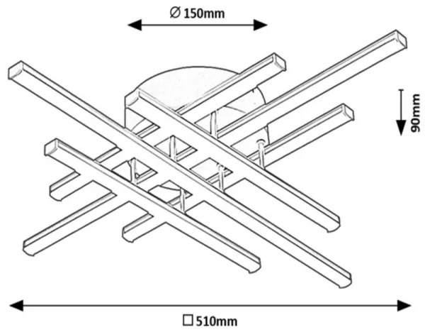 Rabalux 3014 - LED Prisadený luster TATJANA 6xLED/40W/230V 4000K