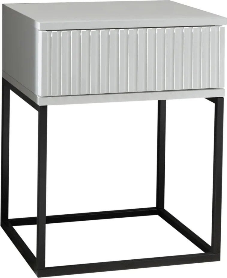 Nočný stolík s 1 zásuvkou Marle, biely