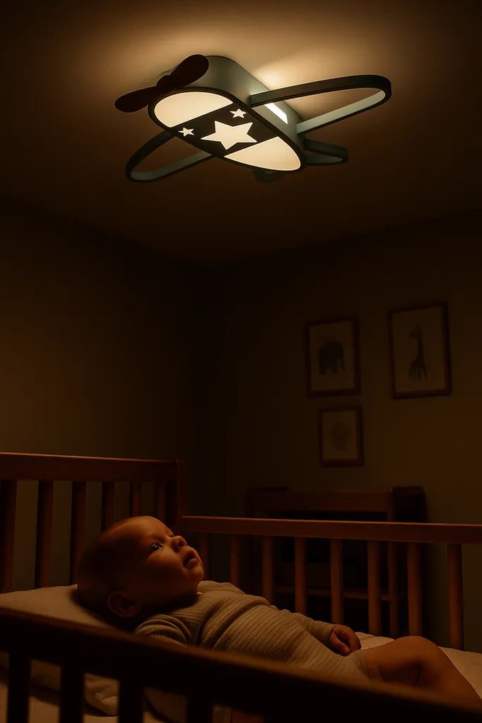 IKO LED stropná lampa s diaľkovým ovládačom – Lietadlo