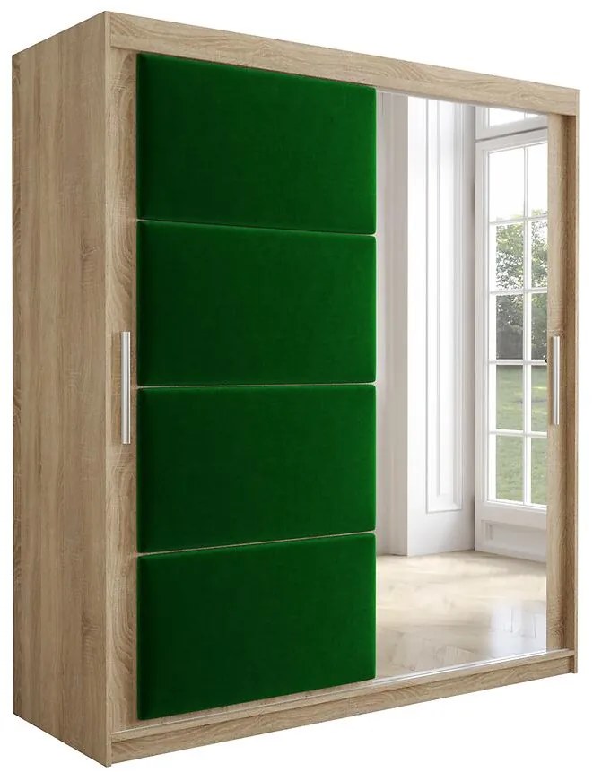 Skriňa Tapi 180 Dub Sonoma/zelená