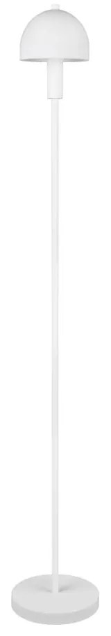 Biela stojacia lampa so skleneným tienidlom (výška 120 cm) Glenn – Trio