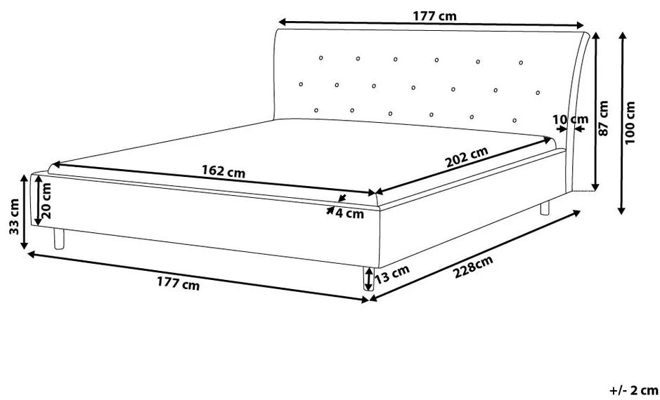 Manželská posteľ 160 cm SANTORI (s roštom) (tmavosivá). Vlastná spoľahlivá doprava až k Vám domov. 1007506