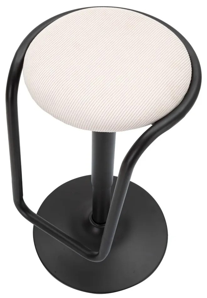 Biela/čierna čalúnená barová stolička s nastaviteľnou výškou (výška sedadla 61 cm) Destiny – Mauro Ferretti