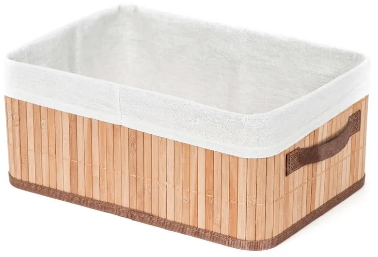 Hnedý úložný bambusový kôš Compactor Carossa