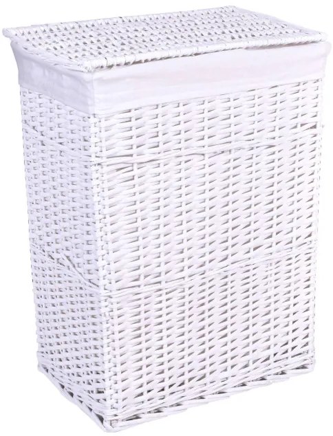 Kôš na bielizeň 72 l prútený biely