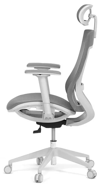 Autronic BONTEC Kancelárska stolička, synchrónny mechanizmus, šedá sieťovina, KA-W004 GREY Farba: Šedá