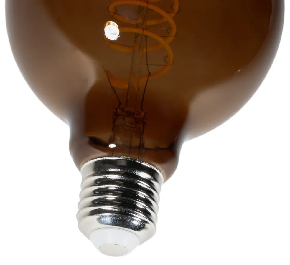 Sada 5 stmievateľných LED žiaroviek E27 G95 hnedá 4W 120 lm 1800K