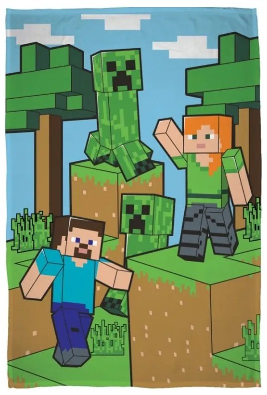 Deka fleecová Minecraft 100x150 cm
