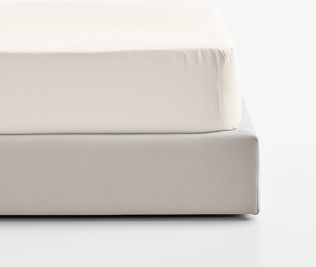 Goldea napínacia plachta z ľanovej zmesi - slonová kosť 200 x 200 cm