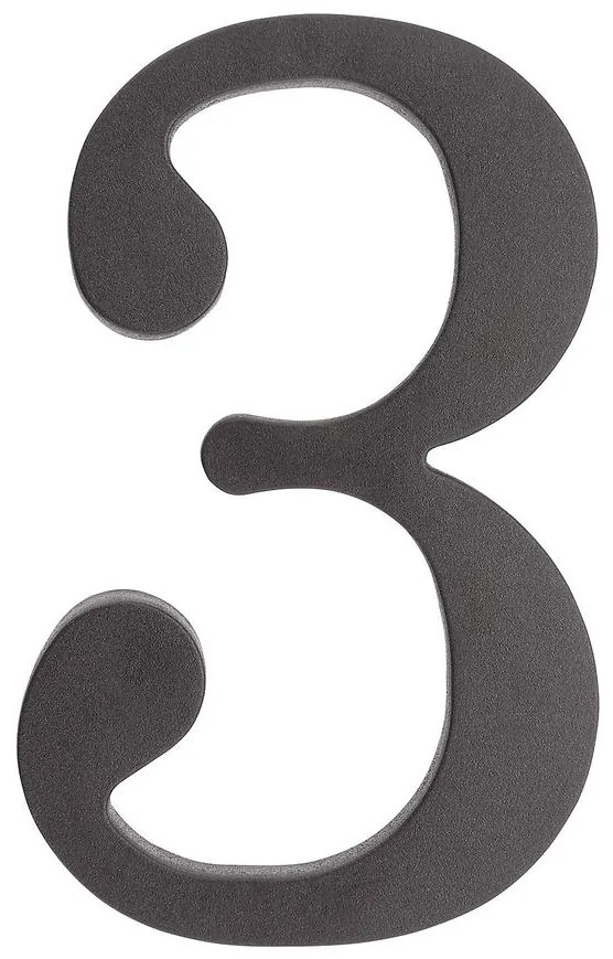 Čierna plastová číslica 3