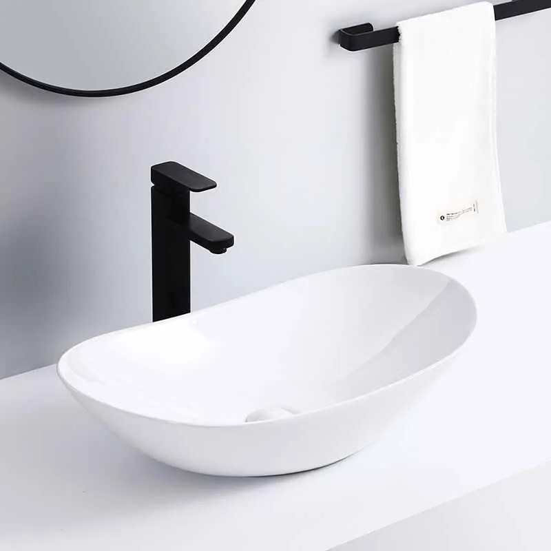 Erga Neriah, umývadlo na dosku 520x325x150 mm, biela lesklá, ERG-V03-9497B-WH