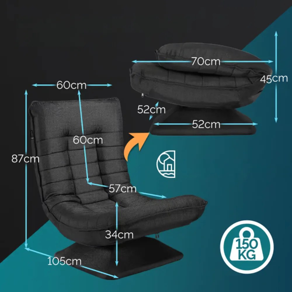 Leňoška ABERDEEN, 87x60x105cm, čierna Casaria