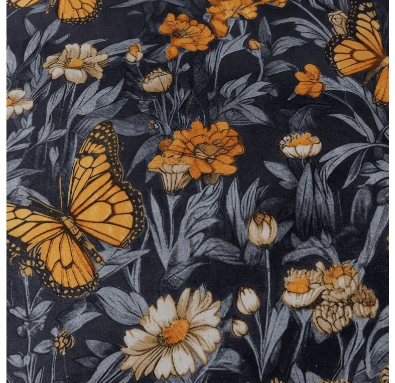 Obliečky z mikrovlákna BUTTERFLY GARDEN modro sivé Rozmer obliečky: 2 ks 70 x 90 cm | 200 x 220 cm